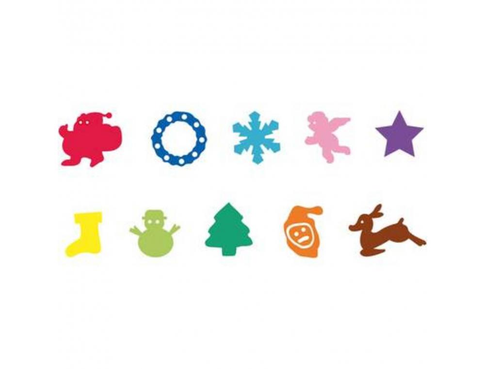Tampon geant wonday noel 75mm poignee ergo antitache boite  10 unites