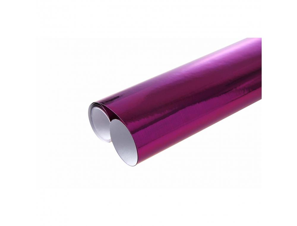Papier metallise clairefontaine 1 face 80g     coloris cyclamen rouleau      0,70x2m