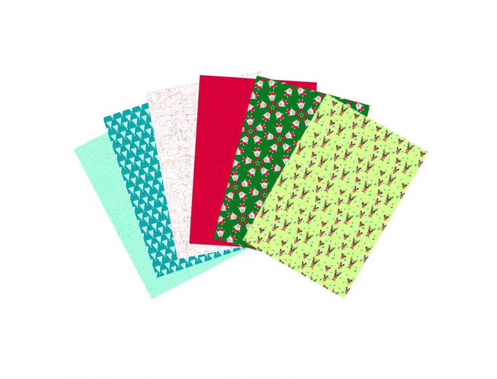Papier decopatch 30x40cm motifs noel assortis pochette 30 feuilles