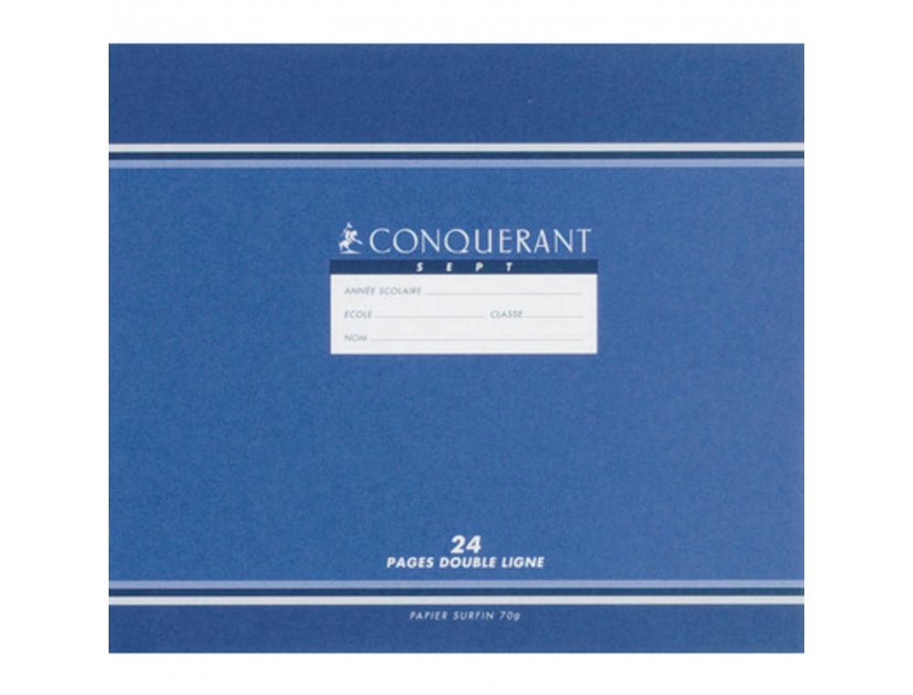 Cahier maternelle calligraphe pique a l'italienne 17x14,7cm 24p double ligne 3mm 70g      coloris rose