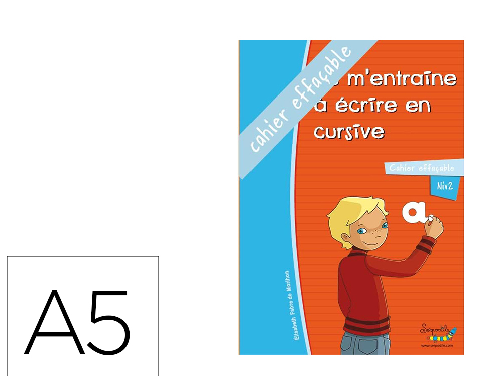 Cahier entrainement hamelin serpopdile je m entraine a    ecrire en cursive a5 55 pages avec stylo