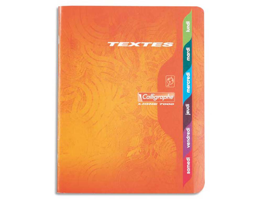 Cahier de texte calligraphe piqure couverture carte       17x22cm 120 pages 70g seyes