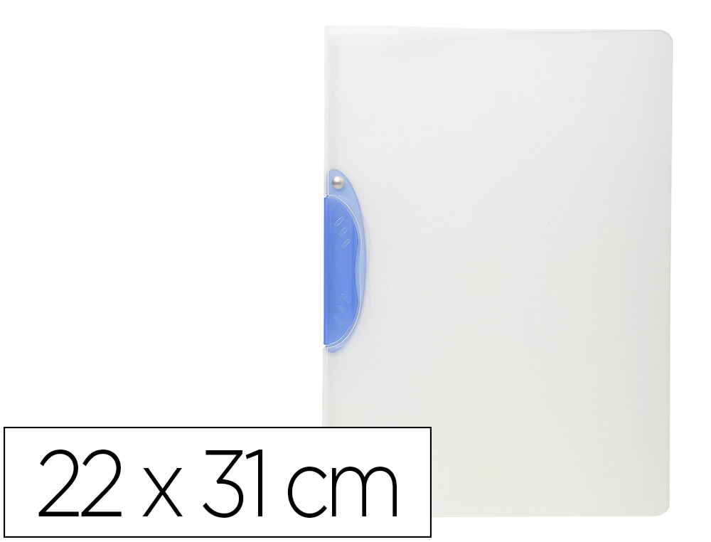 Chemise exacompta blanche a clip pivotant resistant pour  documents perfores et non     perfores 22x31 cm clip a