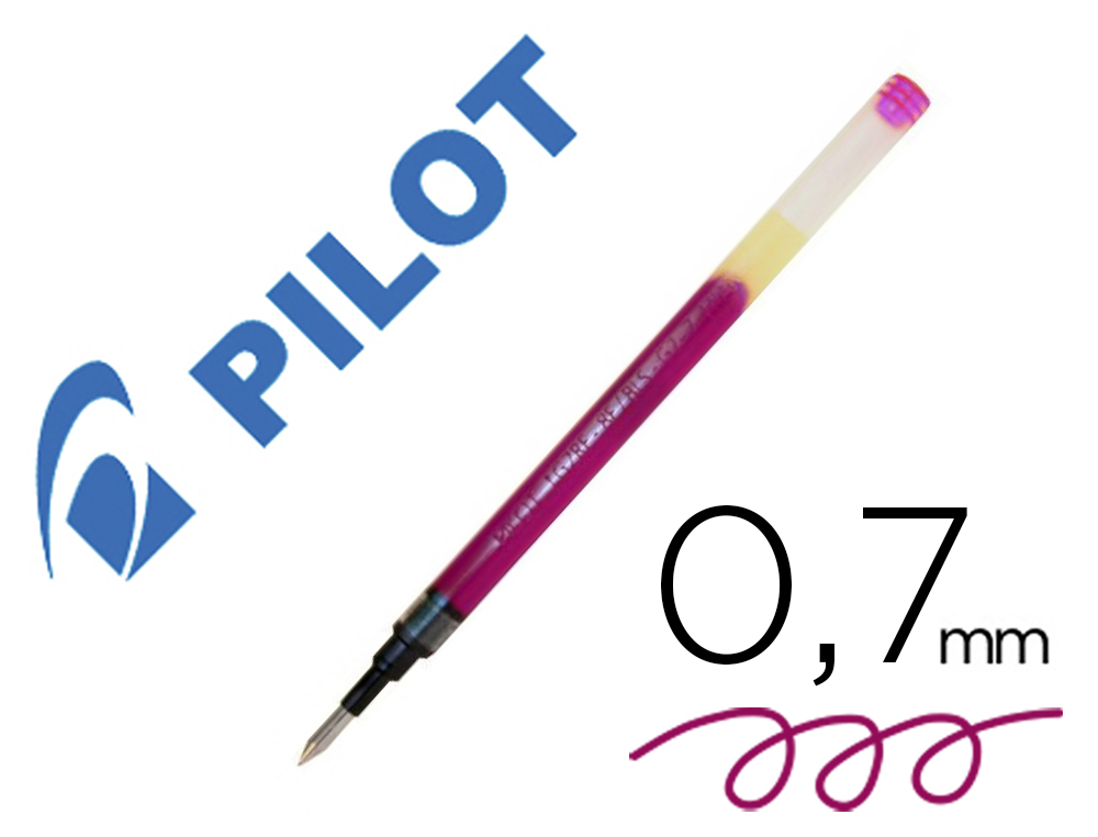Recharge pilot stylo g2-7 ecriture 0.7 mm coloris rose