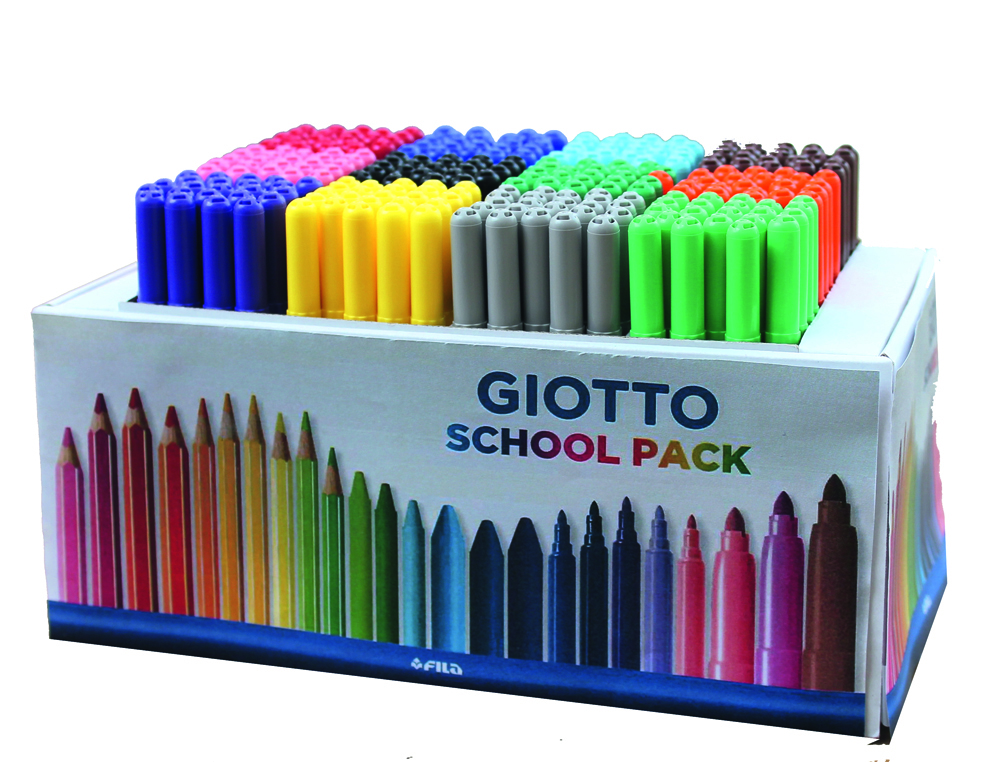 Maxi classpack feutres turbo color giotto encre lavable    pointe 2mm 240 unites et 40   offerts coloris assortis