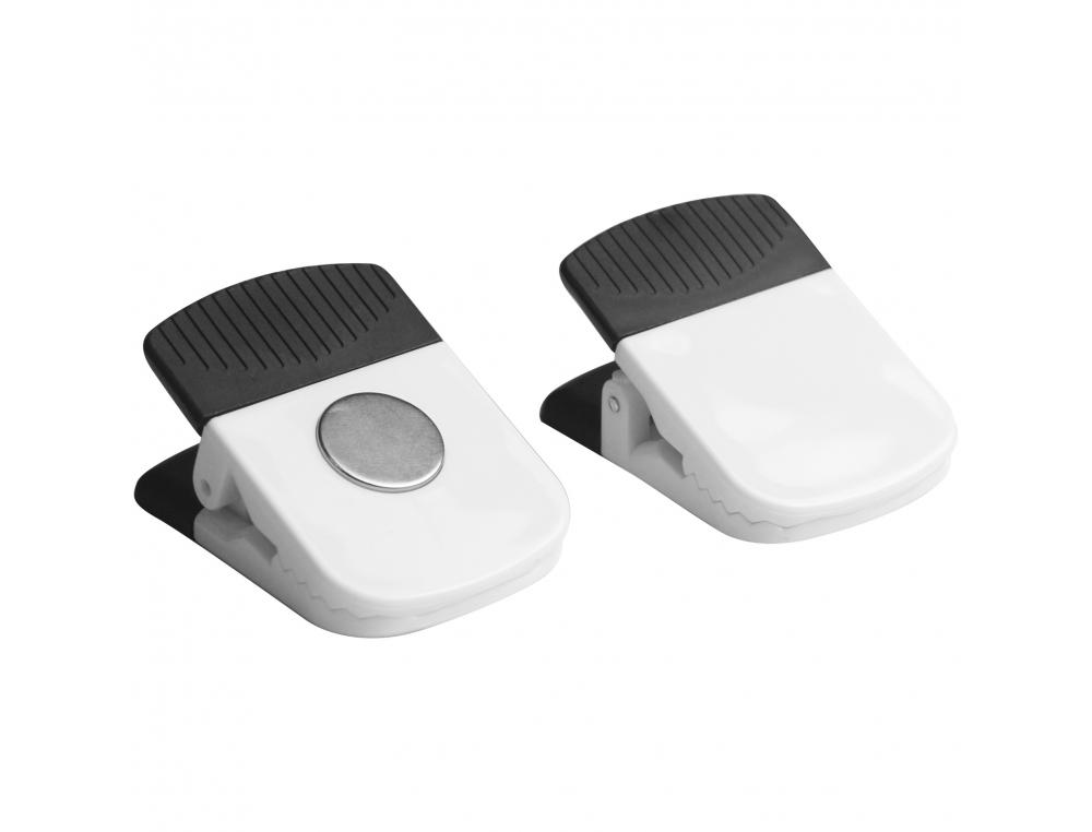 Pince magnetique wonday pour affichage 53x39mm coloris     noir et blanc