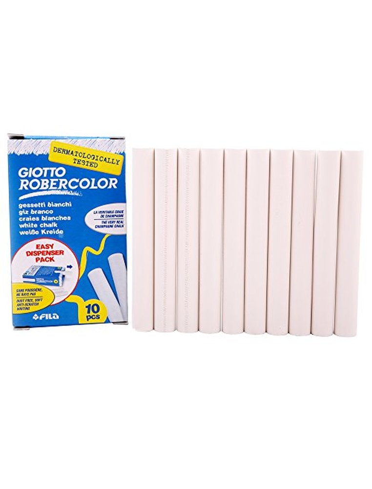 Craie giotto standard tableaux et ardoises coloris  blanc boite 10 unites
