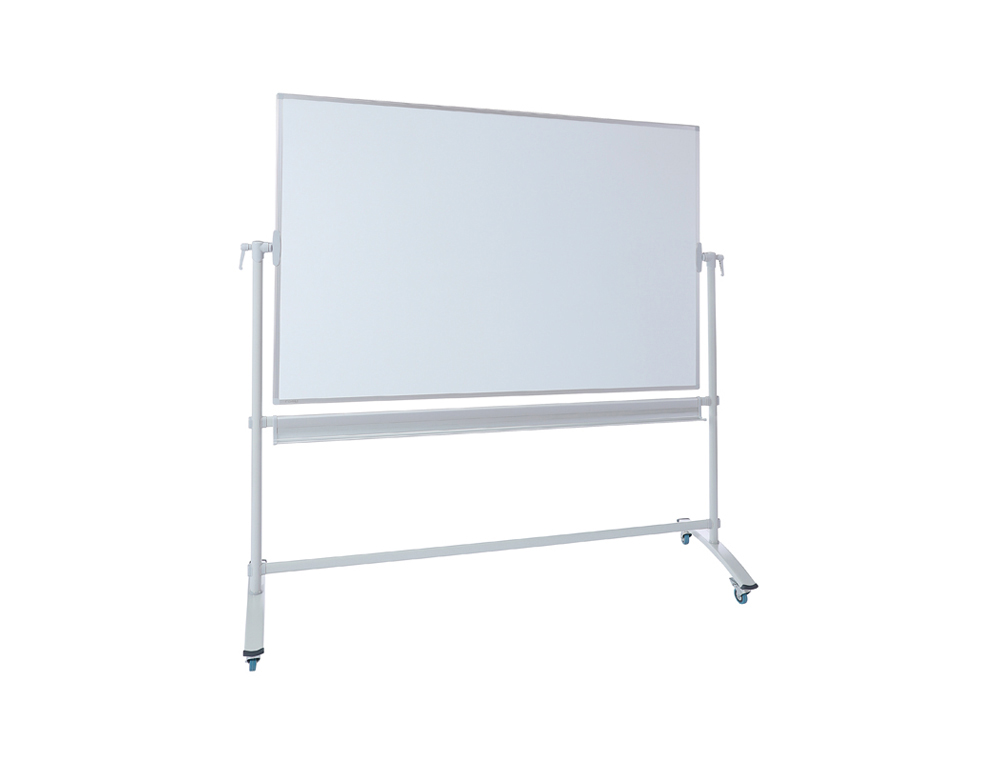 Tableau blanc mobile reversible dahle double face  laque feutre effacable a sec  pivotement 360 degres 4