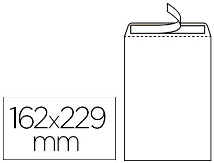 Pochette gpv économique adhésive vélin blanc 90g c5 162x229mm sachet 25 unités