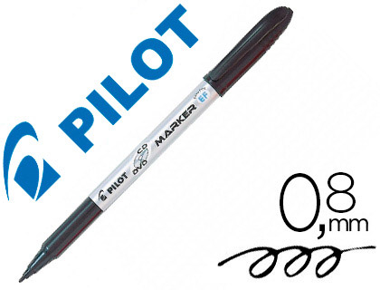 Stylo-feutre pilot cd marker recyclé écriture large 0.8mm spécial cd/dvd résistant eau lumière coloris noir