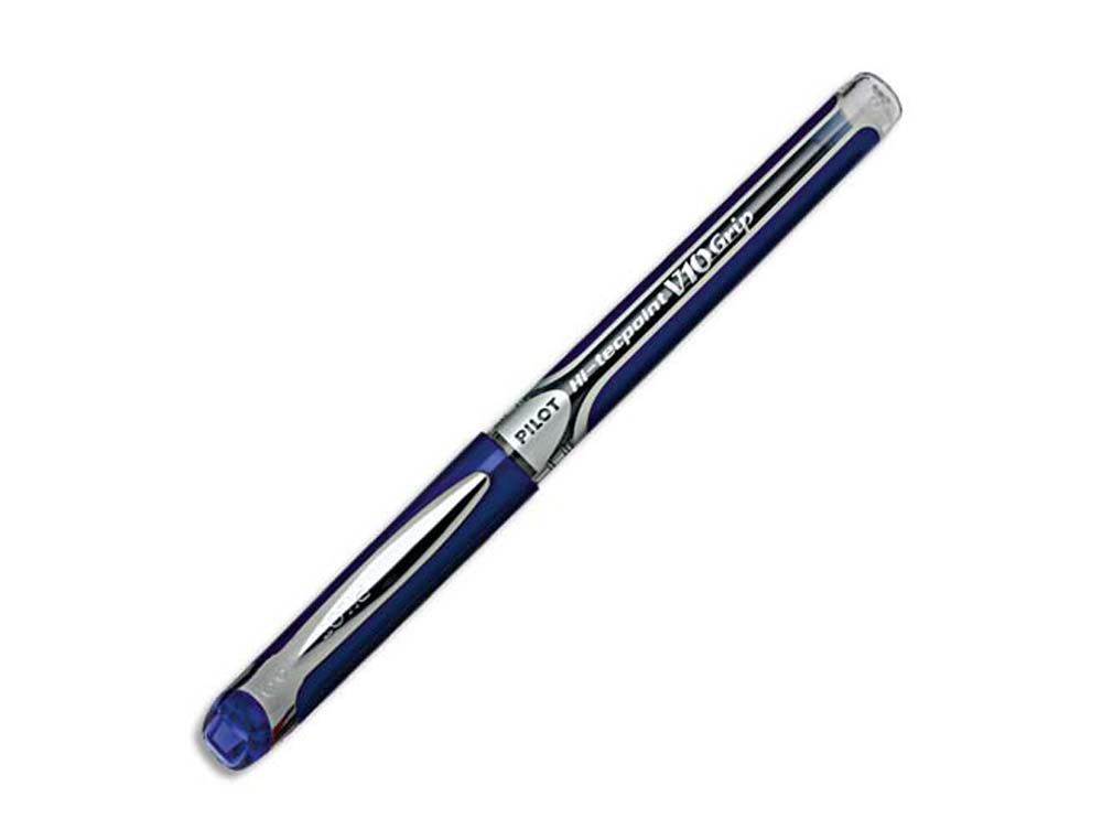 Stylo pilot v10 grip écriture large 0.8mm clip métal grip préhension encre liquide niveau visible 1600m écriture bleu