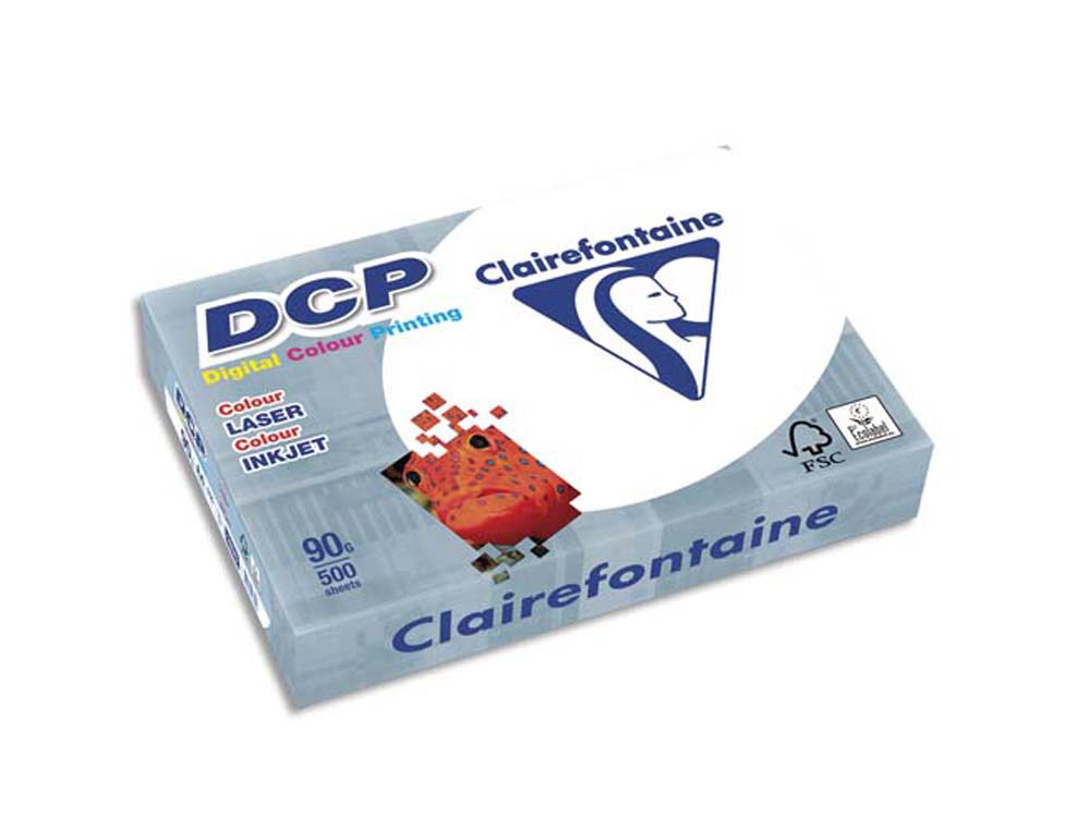 Papier clairefontaine multifonction laser couleur dcp a4 90g/m2 blanc satiné parfaite opacité 500 feuilles
