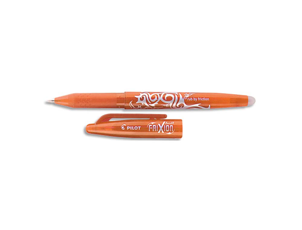 Roller pilot frixion ball écriture moyenne 0.7mm encre effaçable grip préhension rechargeable gomme sertie coloris rouge