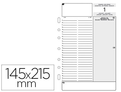 Agenda millésimé exacompta exatime 21 1 semaine/2 pages 190x230mm recharge