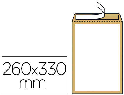 Pochette gpv dos carton 500g kraft blond 120g anti-pli 24 260x330mm boîte 100 unités