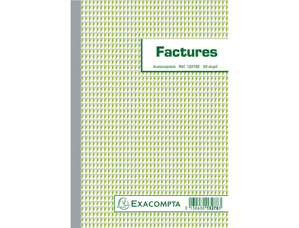 Manifold autocopiant exacompta factures a5 148x210mm foliotage 50 duplis