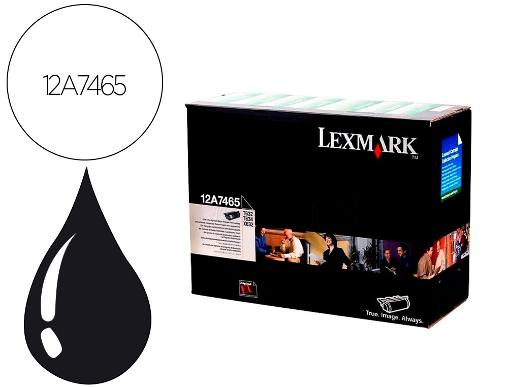 Toner laser original lexmark t632 32000 p noir