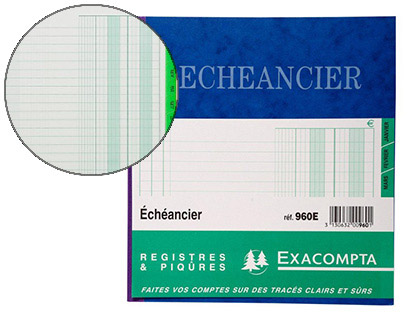 Manifold exacompta piqué 190x210mm 80 pages échéancier