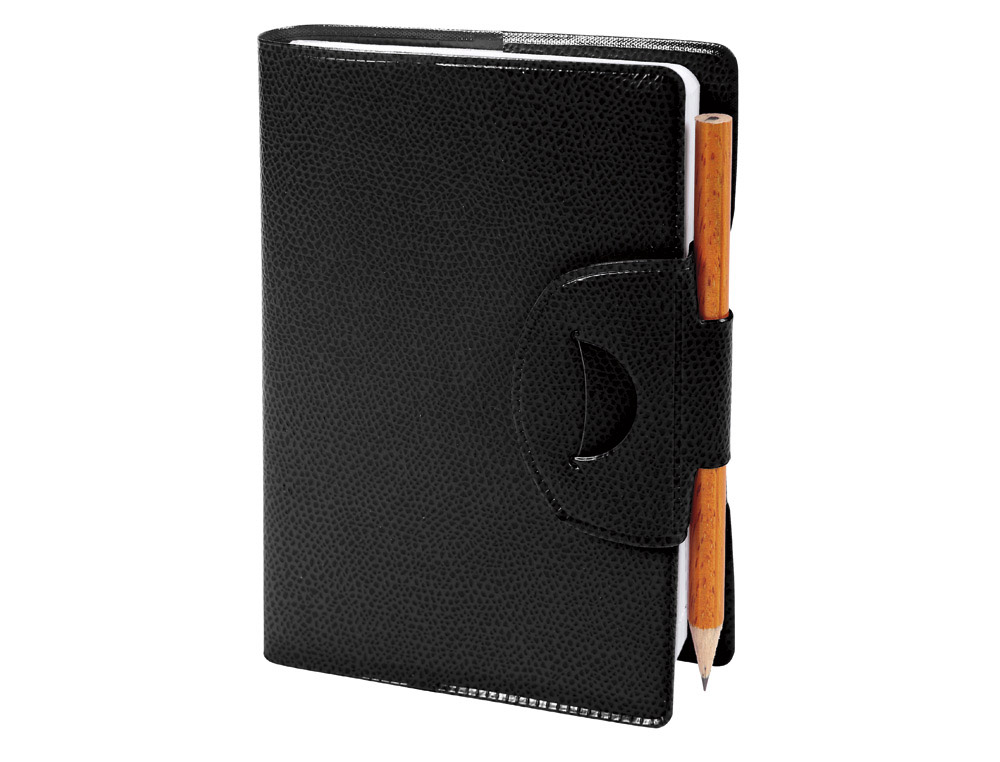 Agenda quo vadis maor impala poche 85x130mm 1 jour 1 page coloris noir