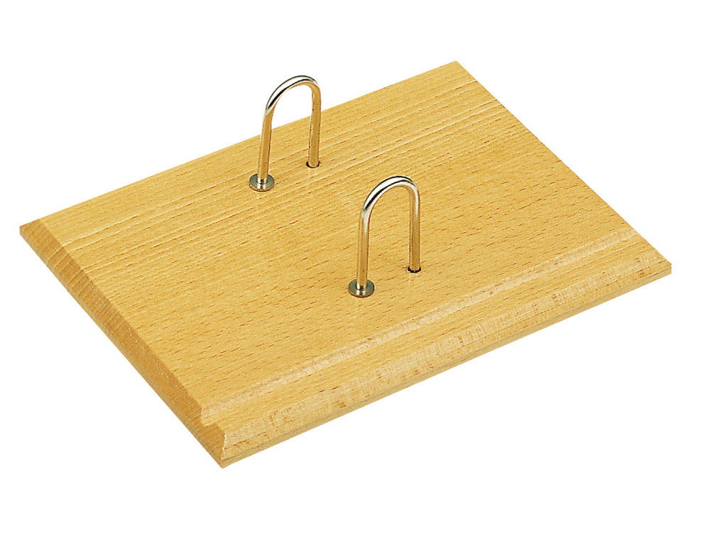 Socle jpc bois vernis pour blocs éphémérides support crayon 195x150mm