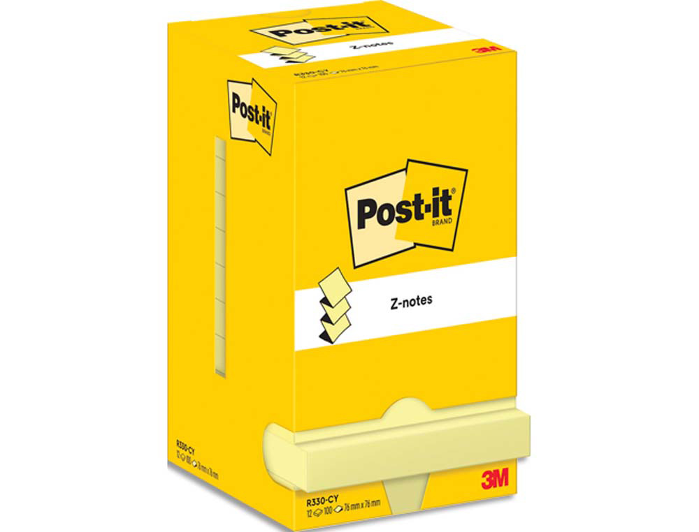 Bloc-notes post-it recharge z-notes 76x76mm 100f super z-notes repositionnables