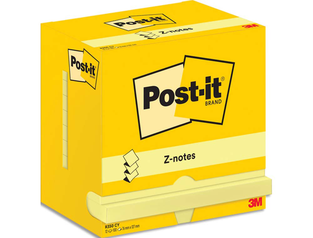 Bloc-notes post-it recharge z-notes 127x76mm 100f super z-notes repositionnables