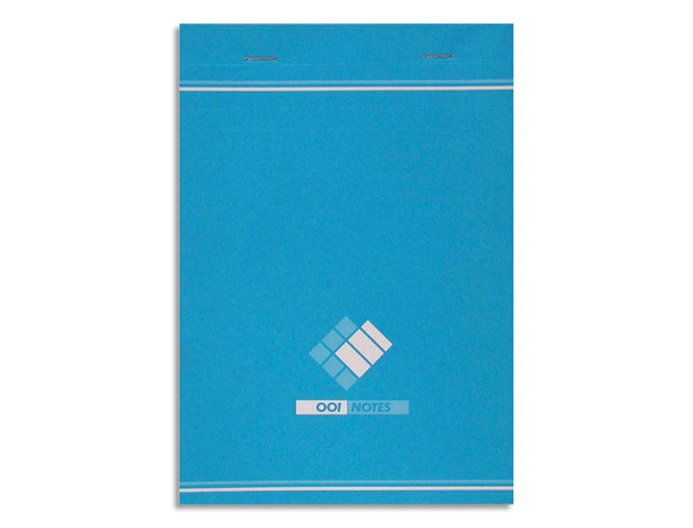 Bloc mémo conquerant sept couverture offset agrafé en tête a5 148x210mm 160 pages 60g 5x5mm