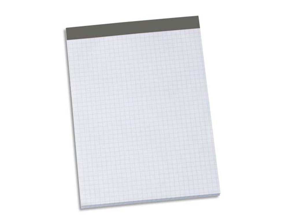 Bloc conquerant sept sans couverture agrafé en tête a4 210x297mm 80feuilles 60g réglure 5x5mm