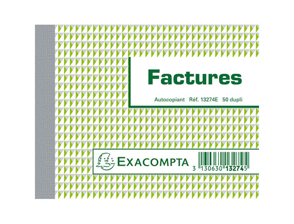 Manifold autocopiant exacompta factures 105x135mm foliotage 50 duplis