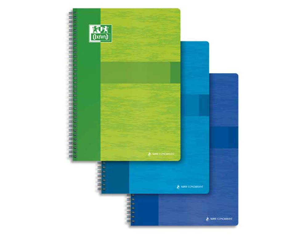 Cahier spirale oxford couverture cartonnée reliure intégrale optik paper a4 21x29,7cm 180 pages 90g séyès