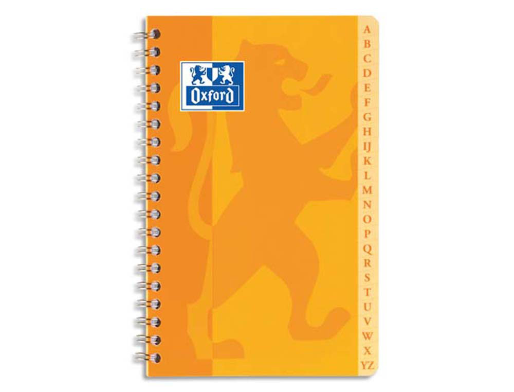 Répertoire oxford reliure intégrale couverture lavable touches plastifiées 170x220mm 180 pages 90g 5x5mm assortis