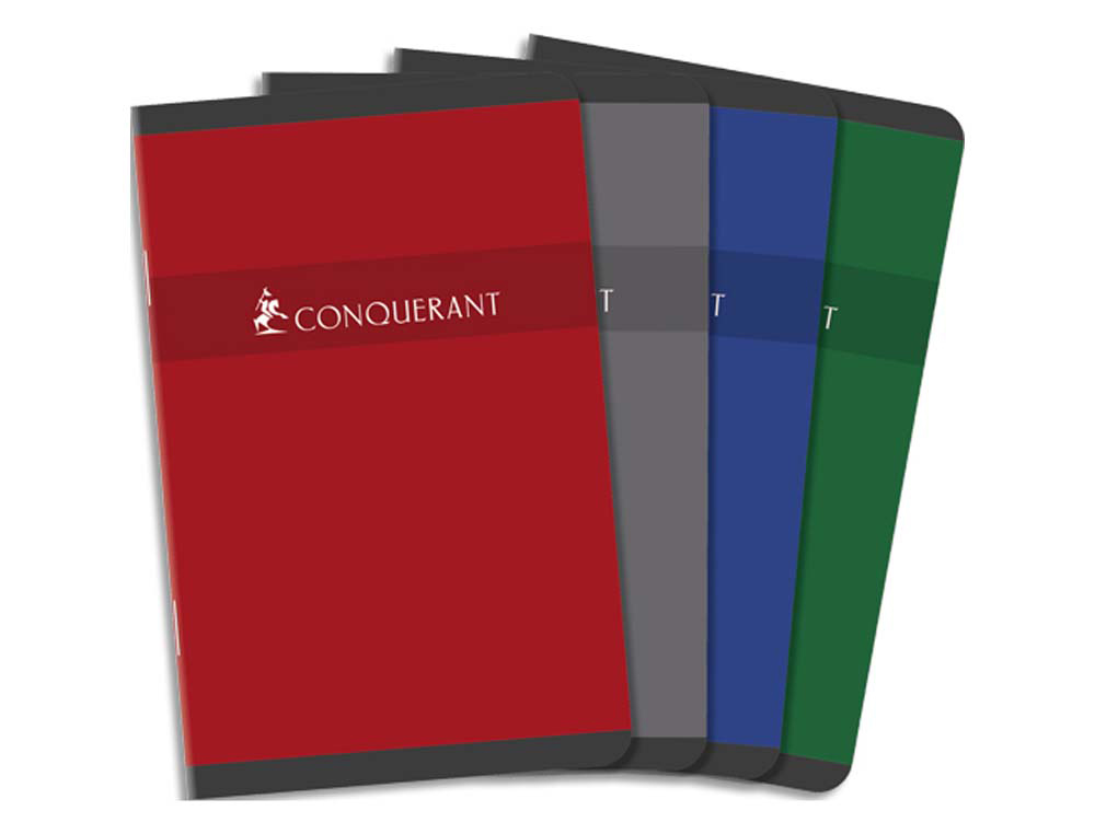 Carnet piqué conquérant sept papier surfin 70g couverture carte couchée vernie 250g 9x14cm 96 pages 5x5mm