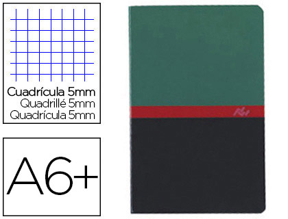 Carnet piqué conquérant sept papier surfin 70g couverture carte couchée vernie 250g 11x17cm 96 pages 5x5mm
