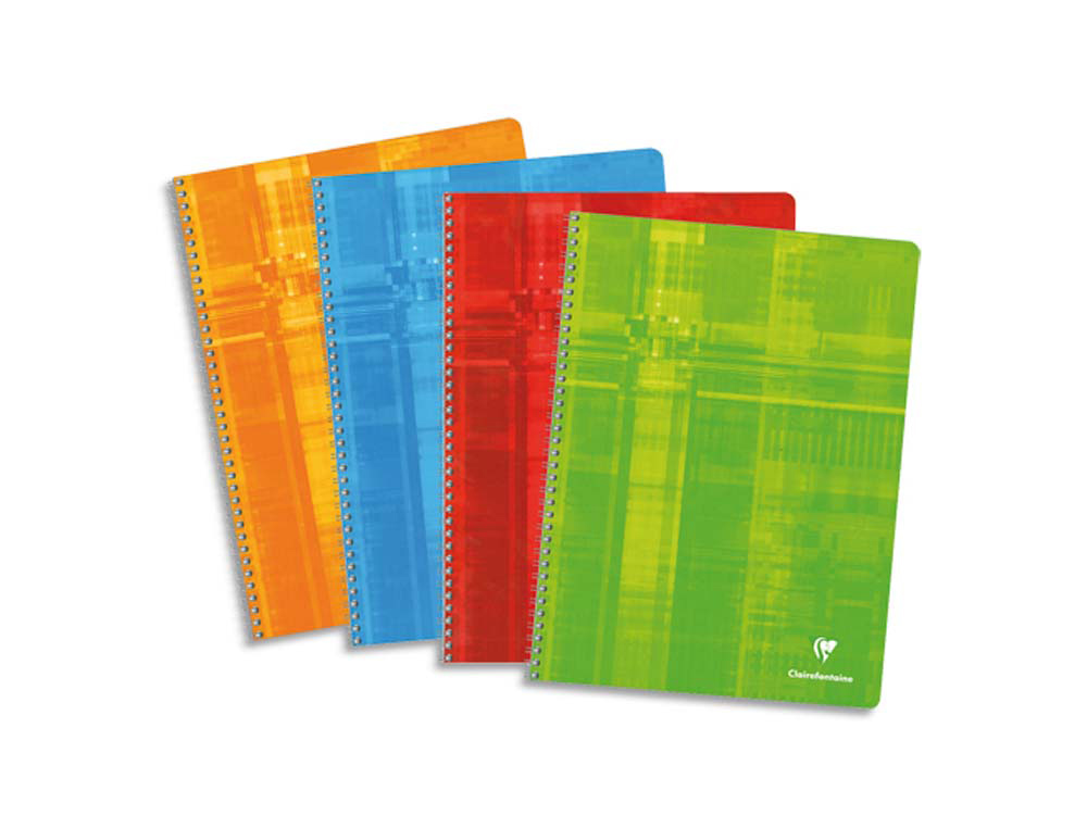 Cahier clairefontaine papier vélin velouté couverture pelliculée reliure intégrale a4+ 24x32cm 180 pages 90g séyès