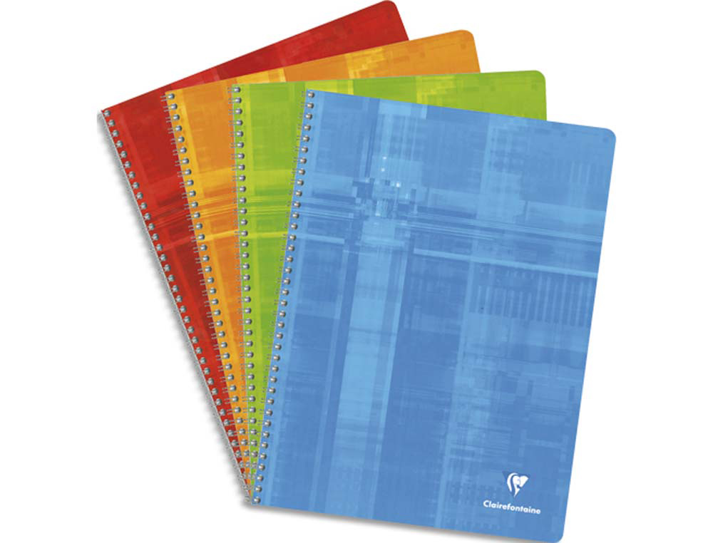 Cahier clairefontaine papier vélin velouté couverture pelliculée reliure intégrale a4+ 24x32cm 180 pages 90g 5x5mm
