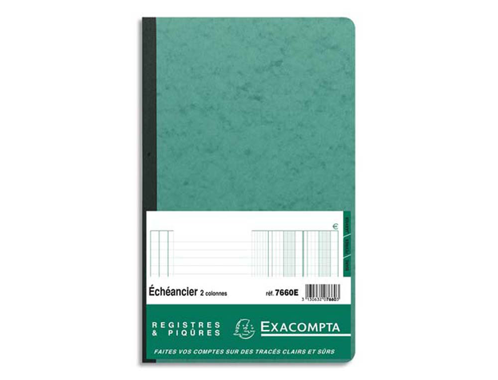 Manifold exacompta piqué 195x320mm 80 pages échéancier