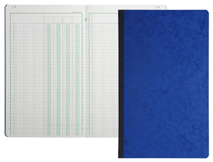 Registre piqûre exacompta colonnes 195x320mm 31 lignes 4 colonnes/page 80 pages