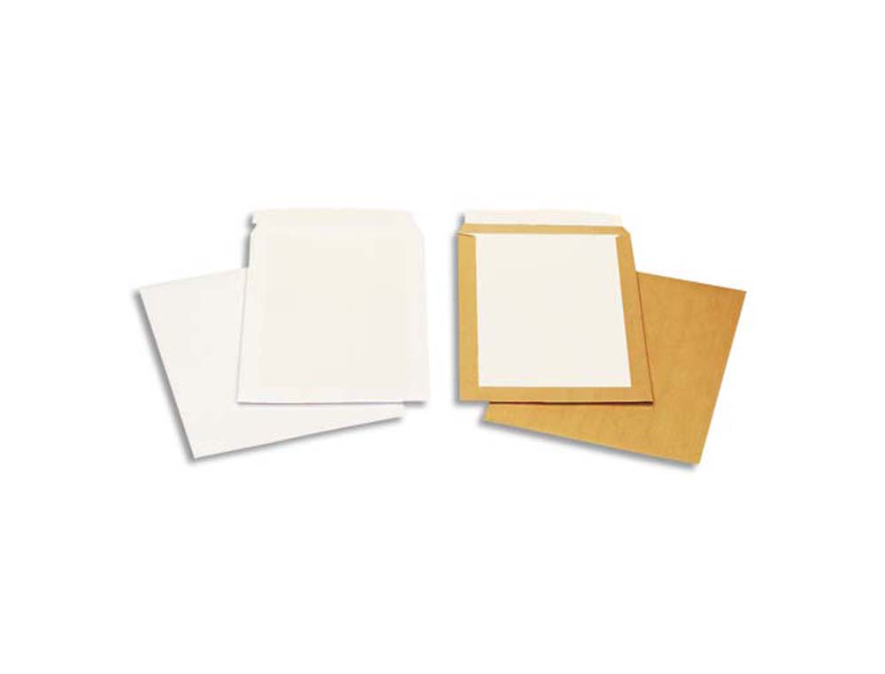 Pochette gpv dos carton 500g kraft blond 120g anti-pli c4 229x324mm boîte 100 unités