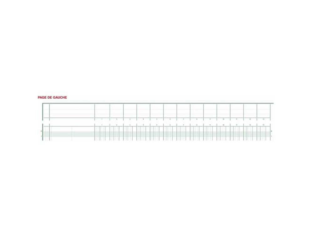 Manifold comptable exacompta piqué tête paresseuse 270x320mm horizontal 31 lignes 80 pages 30 colonnes/2 pages