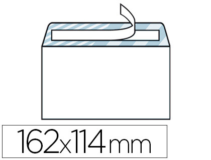 Enveloppe économique c6 114x162mm 80g adhésive coloris blanc boîte 500 unités