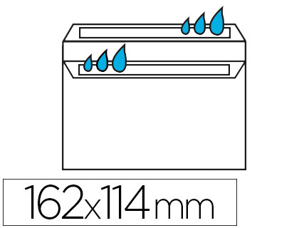 Enveloppe économique c6 114x162mm 80g autocollante coloris blanc boîte 500 unités