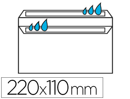 Enveloppe économique dl 110x220mm 80g autocollante coloris blanc boîte 500 unités