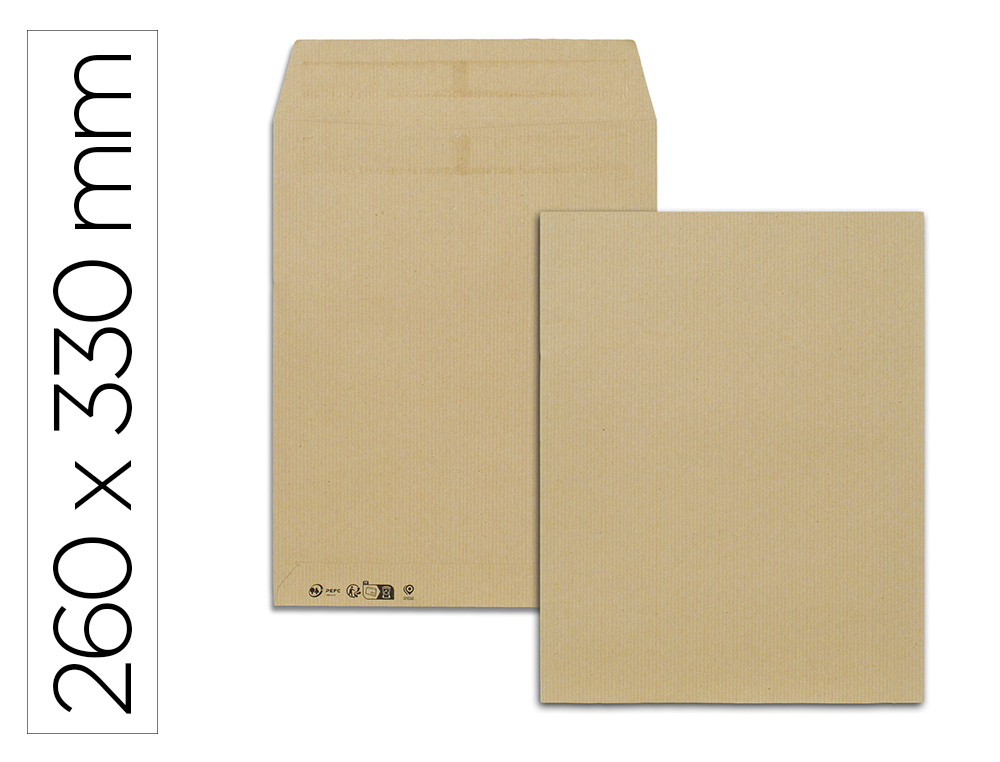 Pochette kraft gpv autocollante économique 24 260x330mm 90g boîte 250 unités