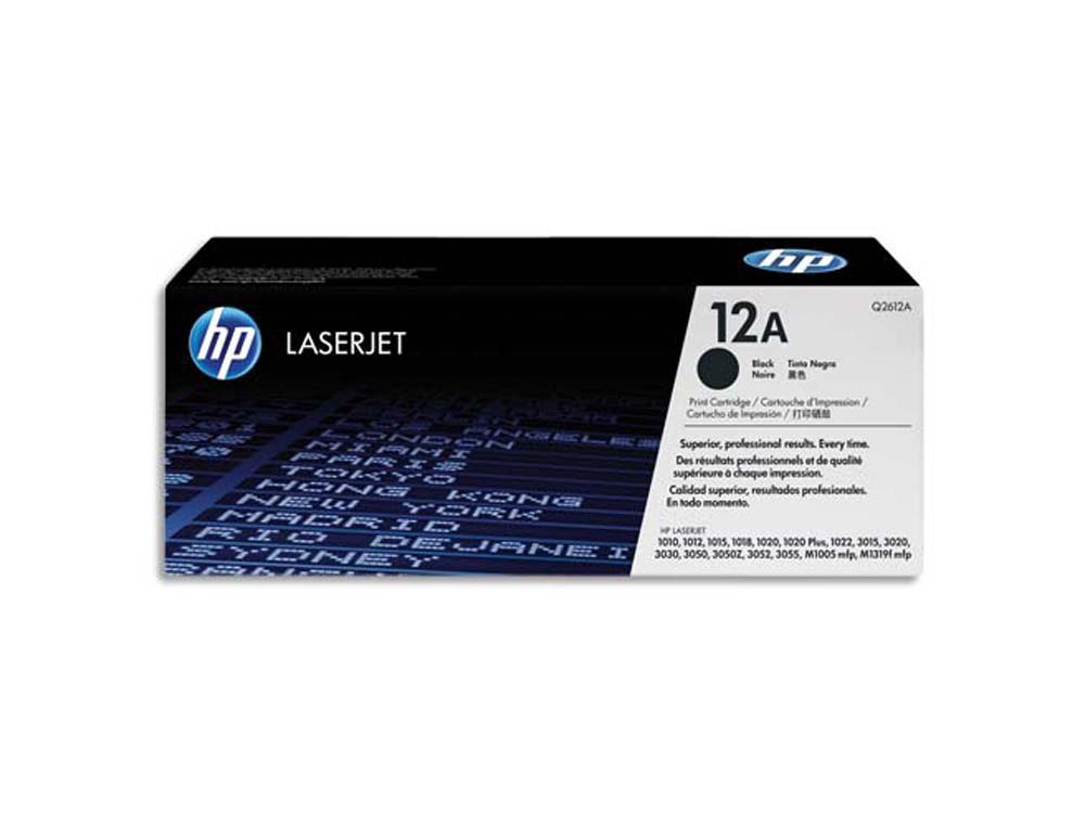 Toner laser original hp q2612a 2000 p noir