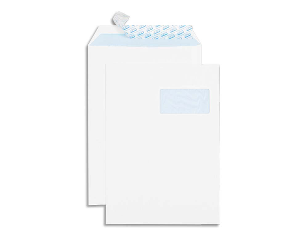 Pochette gpv everyday adhesi ve vélin blanc 90g c4 229x324mm fenêtre 50x100mm boîte 250 unités