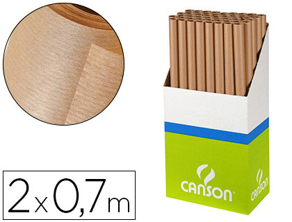 Papier kraft canson 60g/m2 coloris brun rouleau 0.7x3m