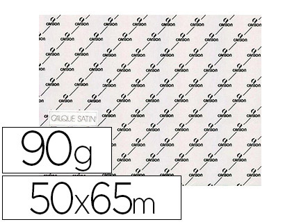 Papier calque canson satin très transparent résistant grattage arrachage 90/95g 50x65cm feuille