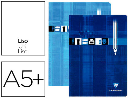 Cahier clairefontaine piqué dessin extra blanc couverture pelliculée a5+ 17x22cm 32 pages 125g uni