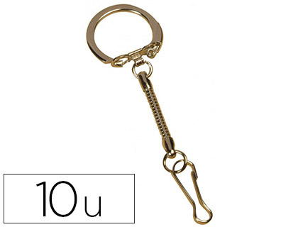 Porte-clés mousqueton sachet 10 unités