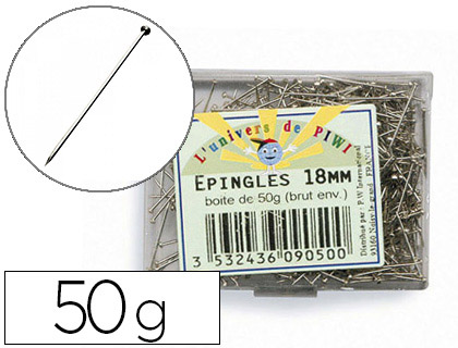 Épingle univers de piwi 18mm boîte 50g